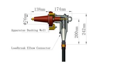 Hoàn toàn bảo vệ khuỷu tay EPDM tách kết nối Nhà sản xuất thiết kế nhỏ gọn