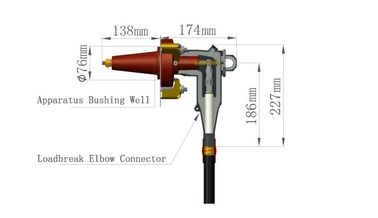Hoàn toàn bảo vệ khuỷu tay EPDM tách kết nối Nhà sản xuất thiết kế nhỏ gọn